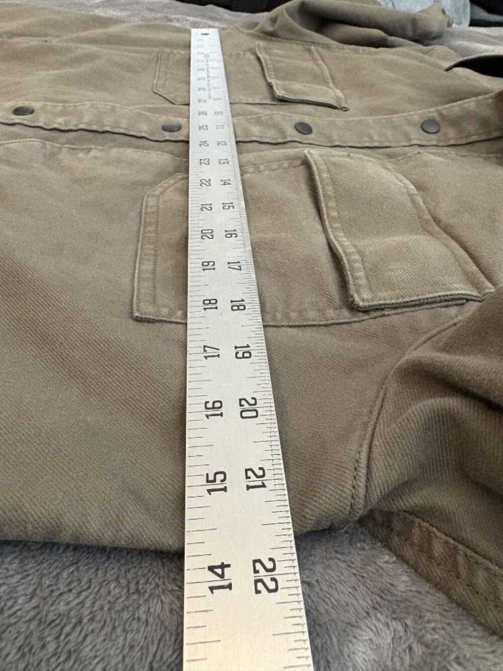 5.11 Tactical Mens Cargo Pocket Utility Jacket With Snap Closures  S Green Field - Picture 10 of 11